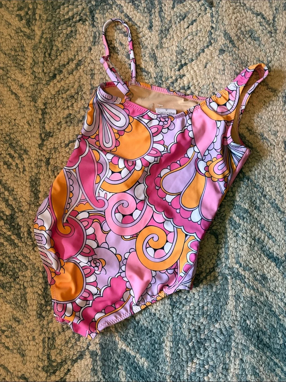 Girls' Palm Beach Pink & Orange One-Piece Swimsuit